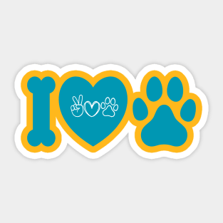 I love pet paw print Sticker